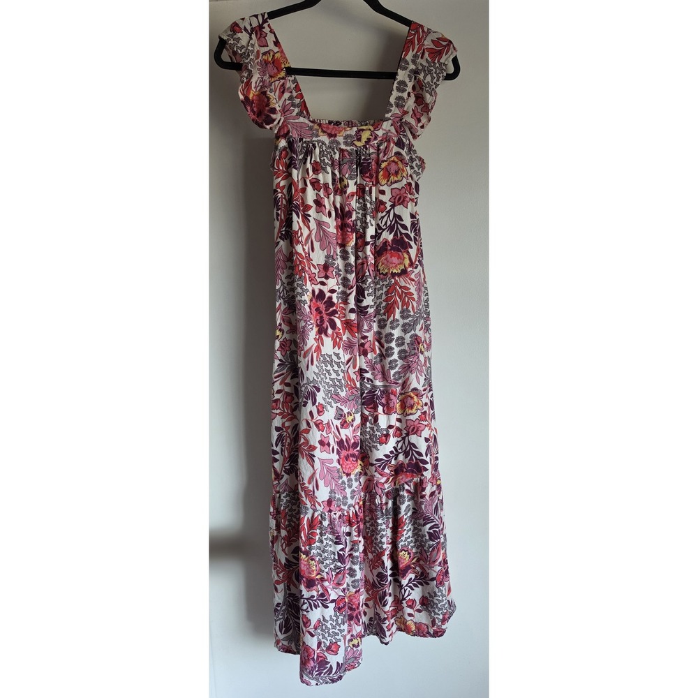 Knox Rose Maxi Dress S Floral Sleeveless Square Neck Boho Sundress Gown